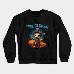 Trick or trash? halloween night Crewneck Sweatshirt